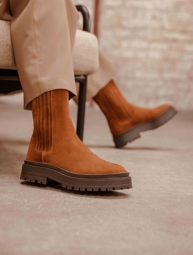 Flache Stiefel : Saori - Tabac