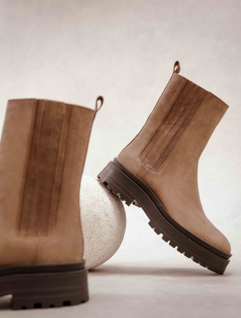 Flache Stiefel : Saori - Taupe Fuji