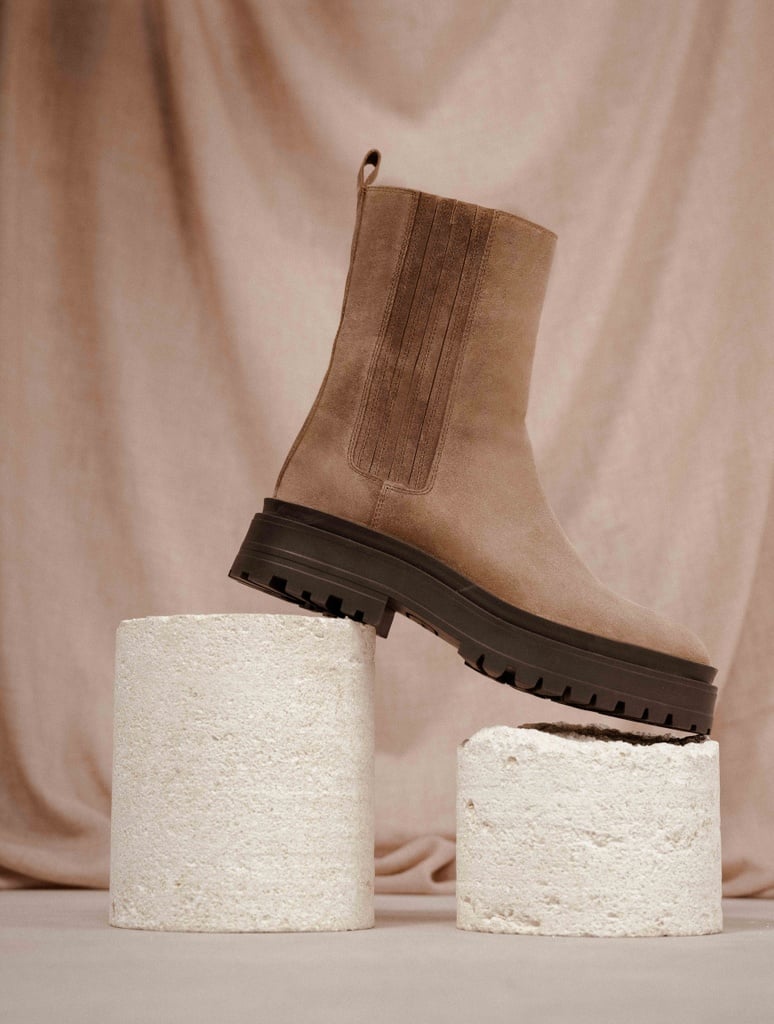 Flache Stiefel : Saori - Taupe Fuji