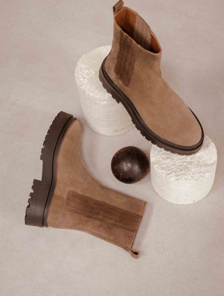 Flache Stiefel : Saori - Taupe Fuji