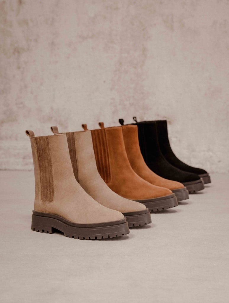 Flache Stiefel : Saori - Taupe Fuji