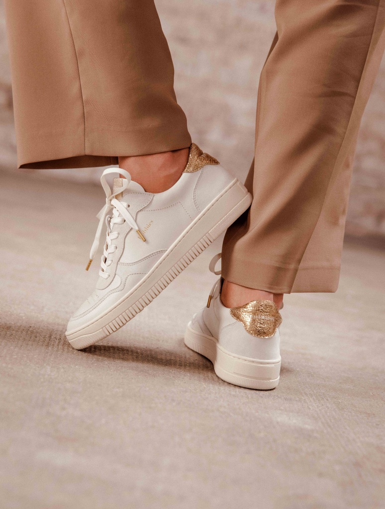 Sneakers : Scott - Blanc Cassé & Gold