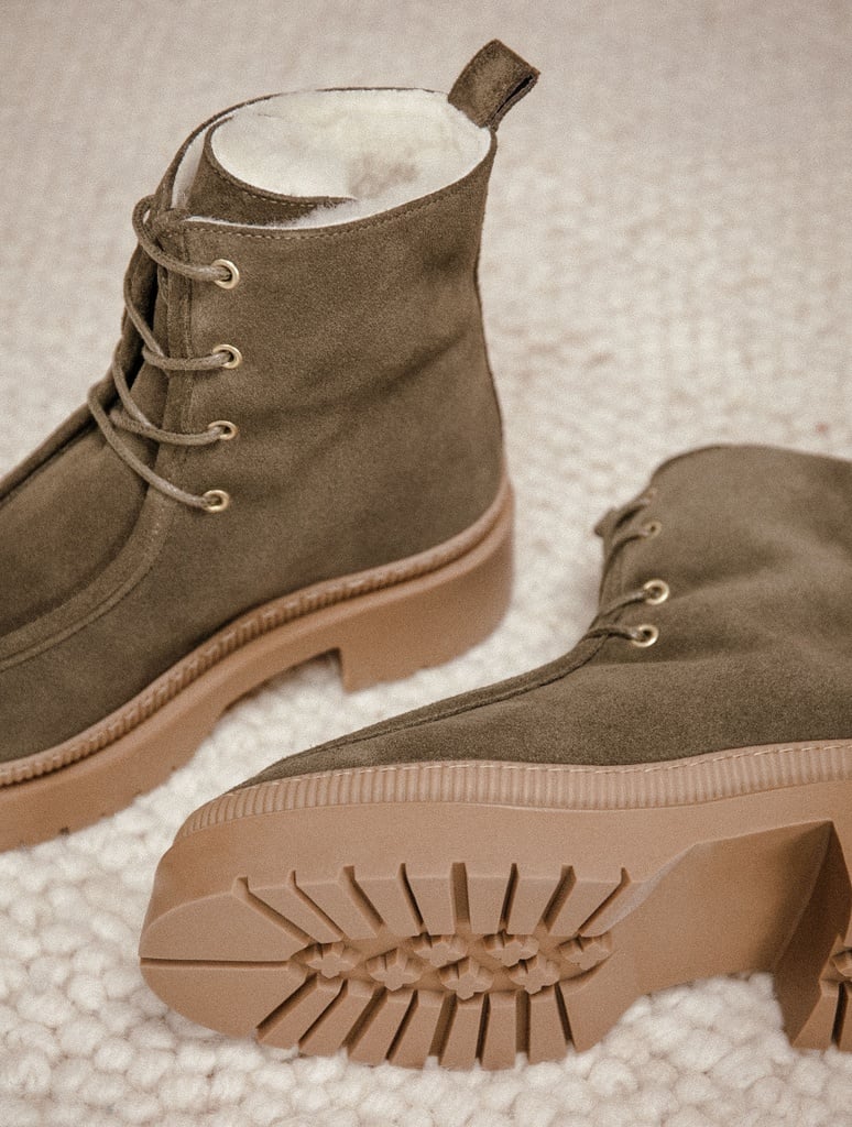 Flache Stiefel : Selma - Kaki Cendré