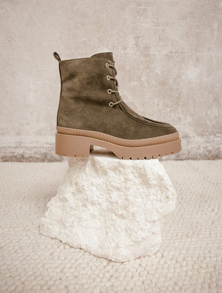 Botas Planas : Selma - Kaki Cendré