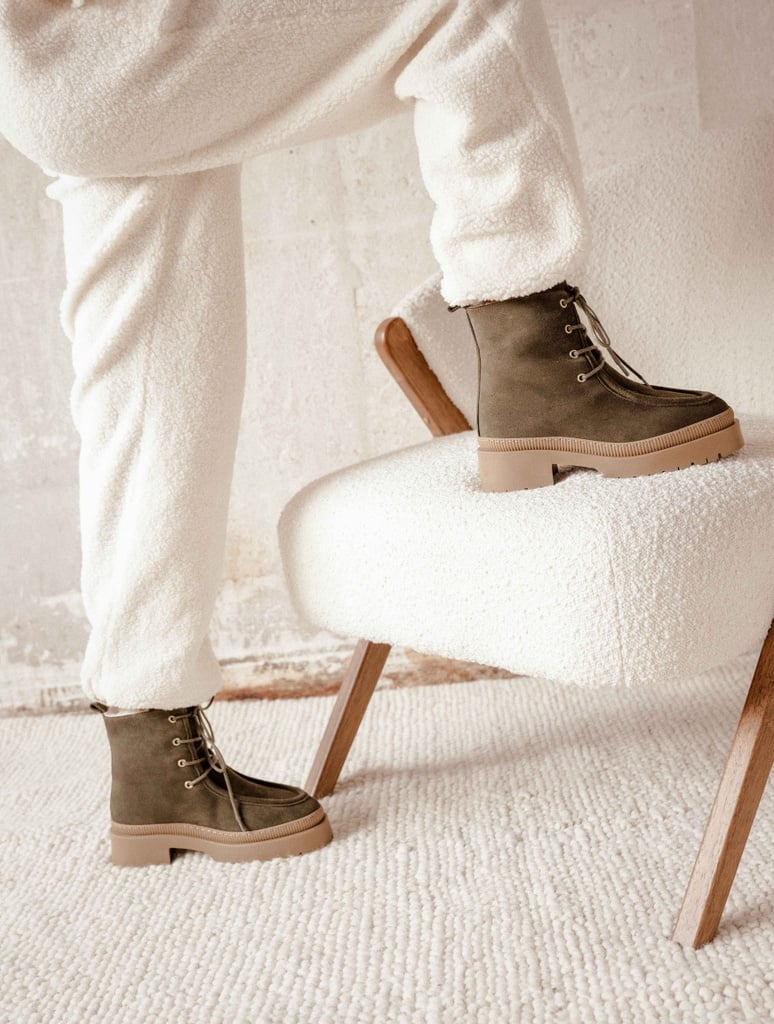 Botas Planas : Selma - Kaki Cendré