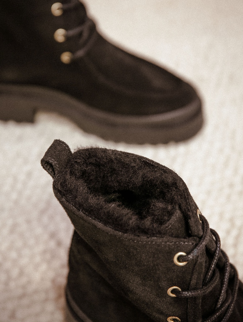 Flache Stiefel : Selma - Noir