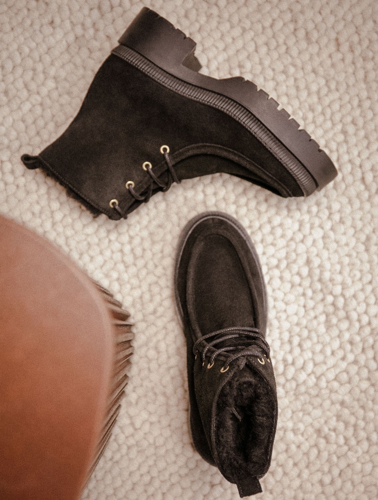 Flache Stiefel : Selma - Noir