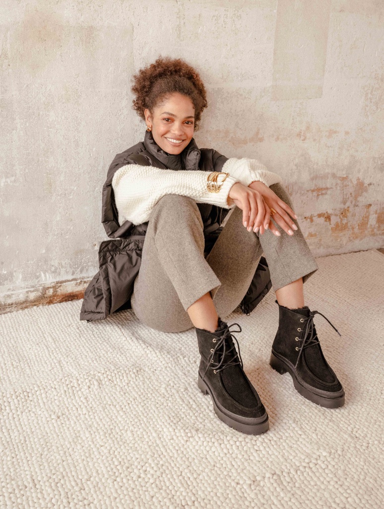 Flache Stiefel : Selma - Noir