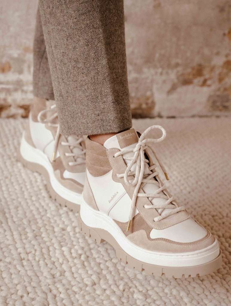 Zapatillas : Tomi - Blanc Cassé & Taupe Mohair