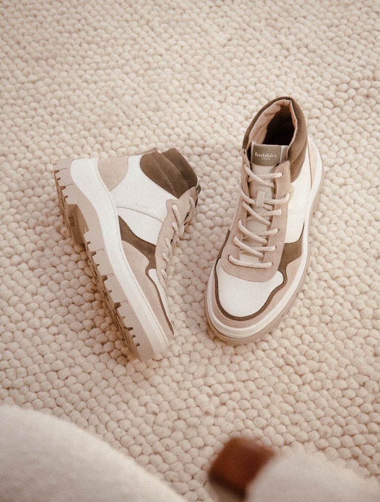 Zapatillas : Tomi - Blanc Cassé & Kaki Cendré