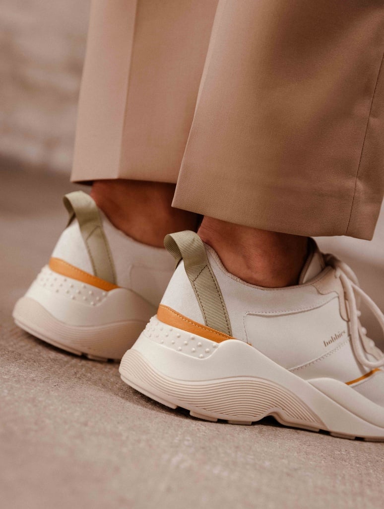 Sneakers : Wanda - Blanc Cassé - Vert - Jaune Maya