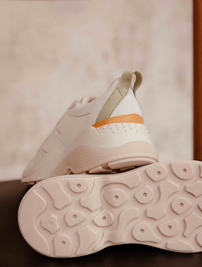 Sneakers : Wanda - Blanc Cassé - Vert - Jaune Maya