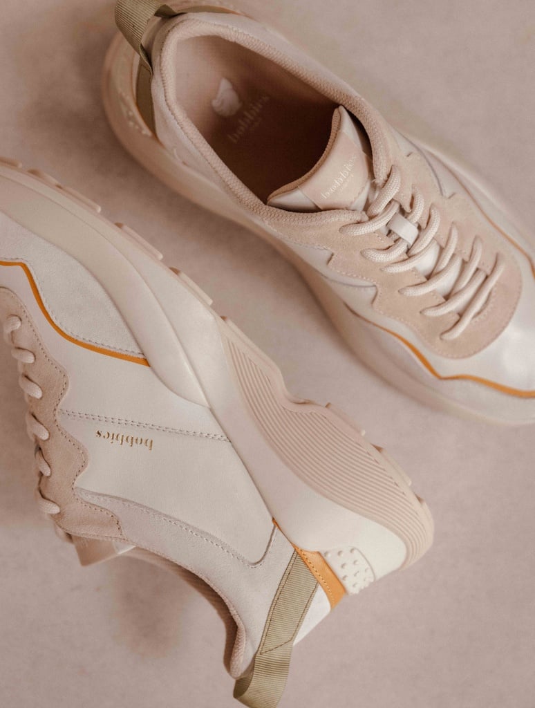 Sneakers : Wanda - Blanc Cassé - Vert - Jaune Maya