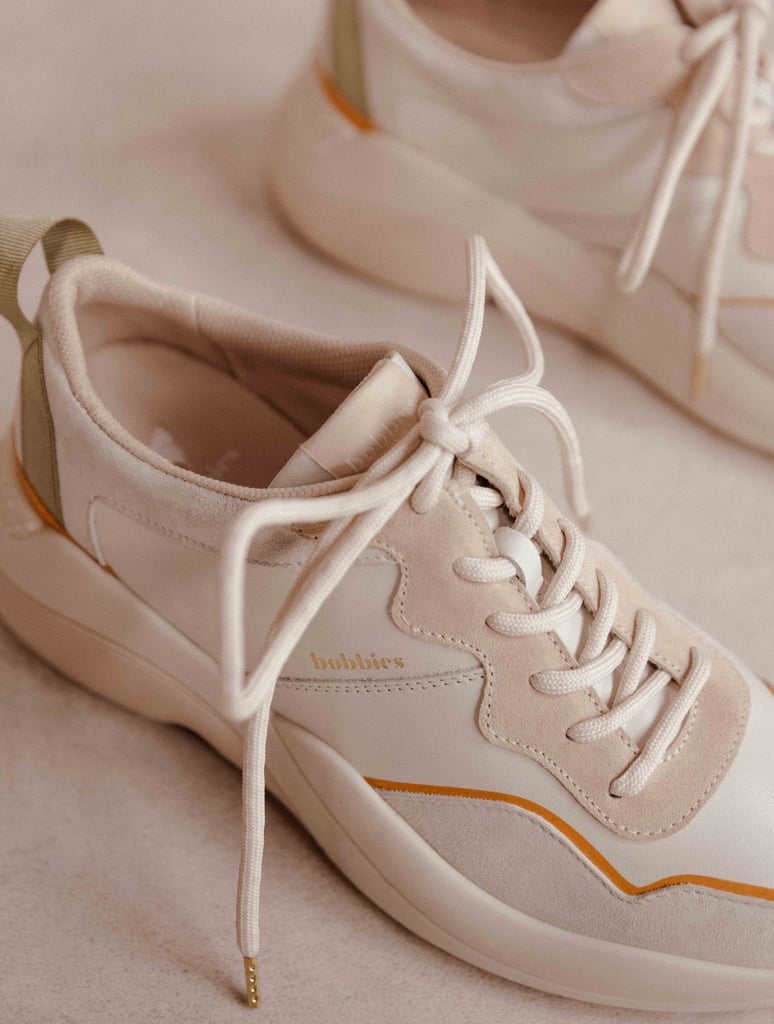 Sneakers : Wanda - Blanc Cassé - Vert - Jaune Maya