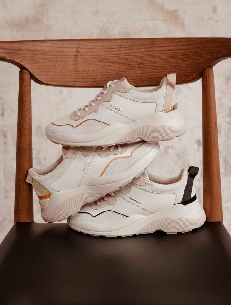 Sneakers : Wanda - Blanc Cassé - Vert - Jaune Maya