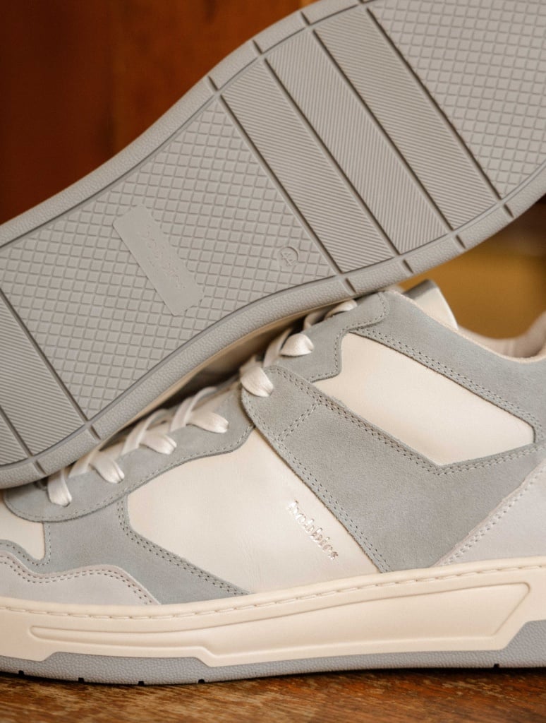 Baskets : Fraser - Off-White & Frosted Blue