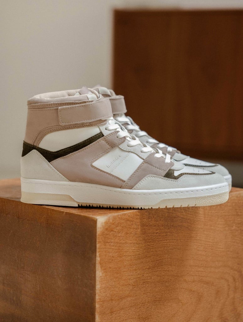 Turnschuhe : Larry - Off White & Taupe Linen