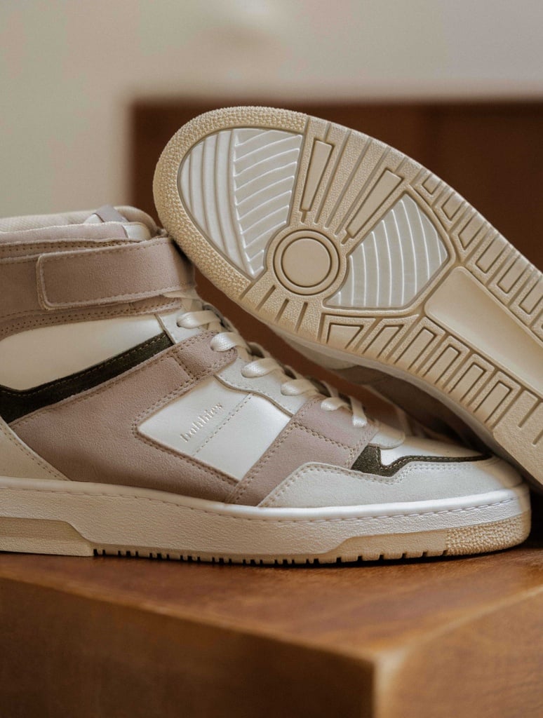 Turnschuhe : Larry - Off White & Taupe Linen