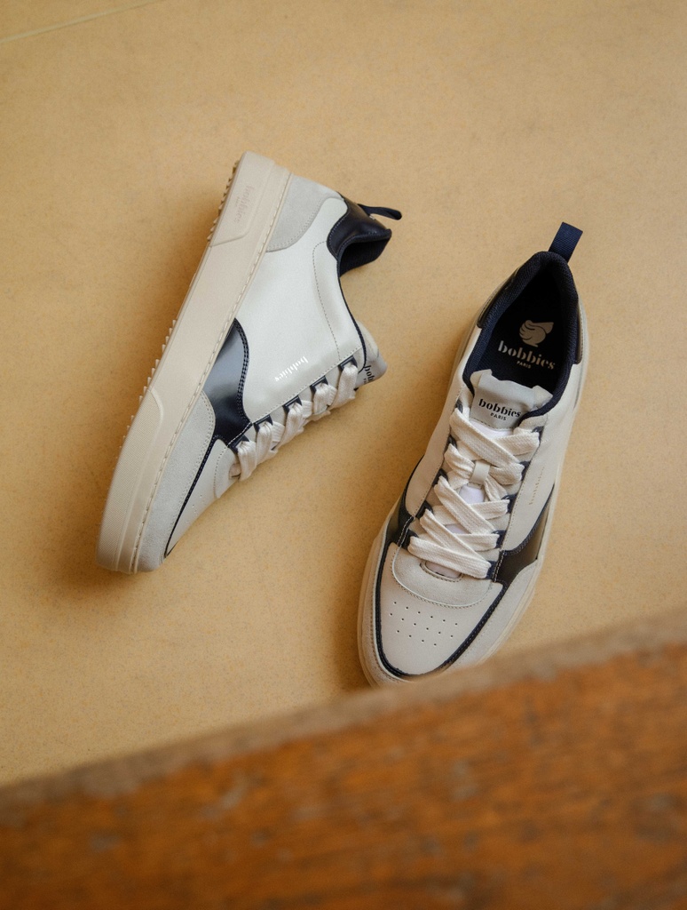 Sneakers : Thanassi - Off White & Lucivert Blue