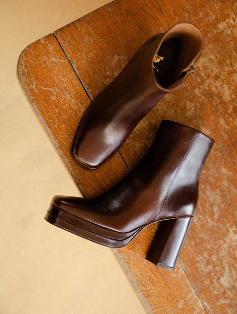 Heeled Boots : Adèle - Irish Coffee