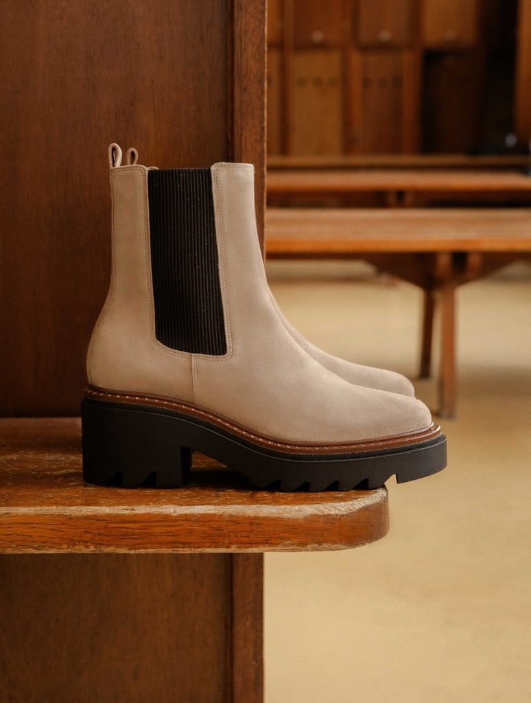 Flat Boots : Cameron - Mohair Taupe