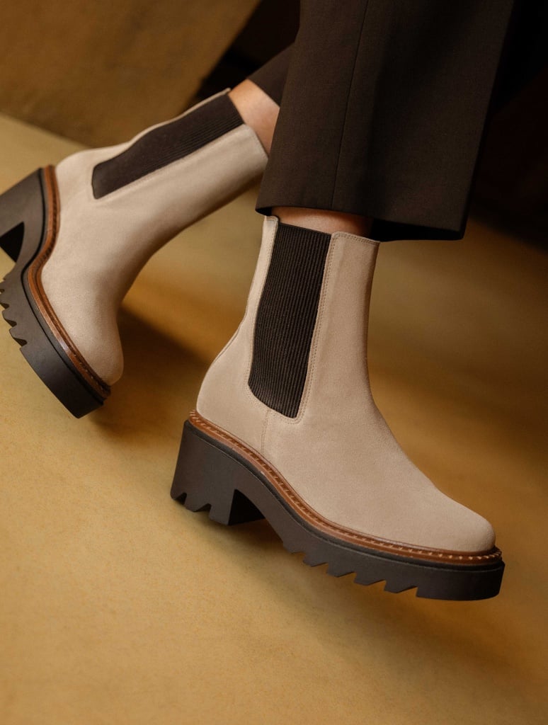 Flat Boots : Cameron - Mohair Taupe