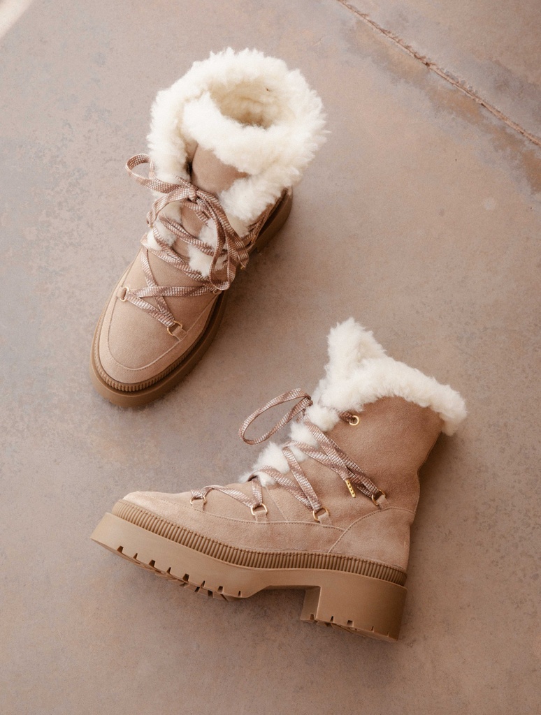 Cold Weather Boots : Iga - Mohair Taupe