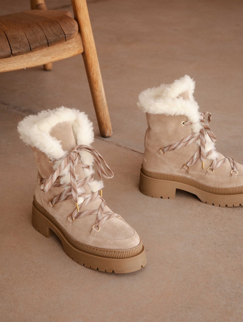Cold Weather Boots : Iga - Mohair Taupe
