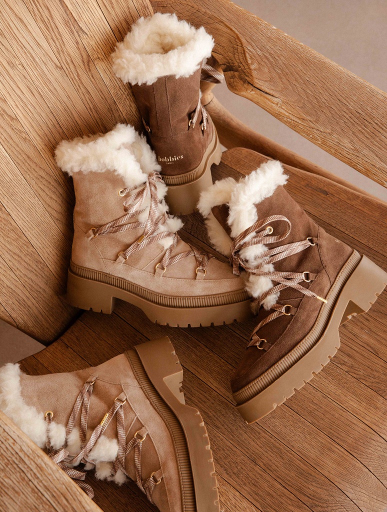 Cold Weather Boots : Iga - Mohair Taupe