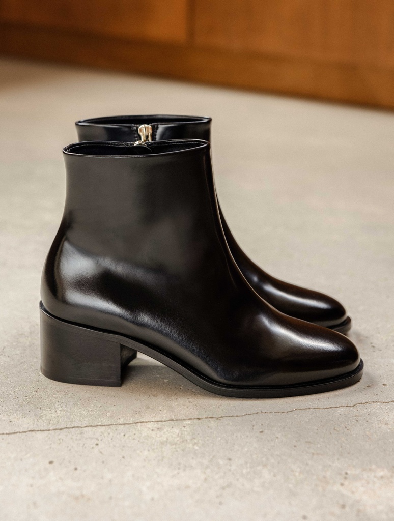 Flache Stiefel : Léa - Siyah Black