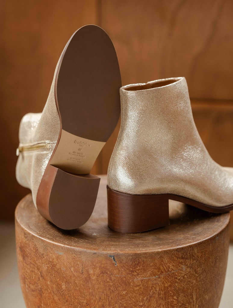 Flache Stiefel : Léa - Iridescent Champagne