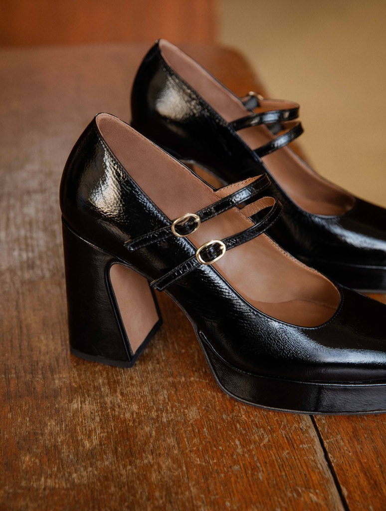 Babies & Escarpins : Louise - Black Vinyl