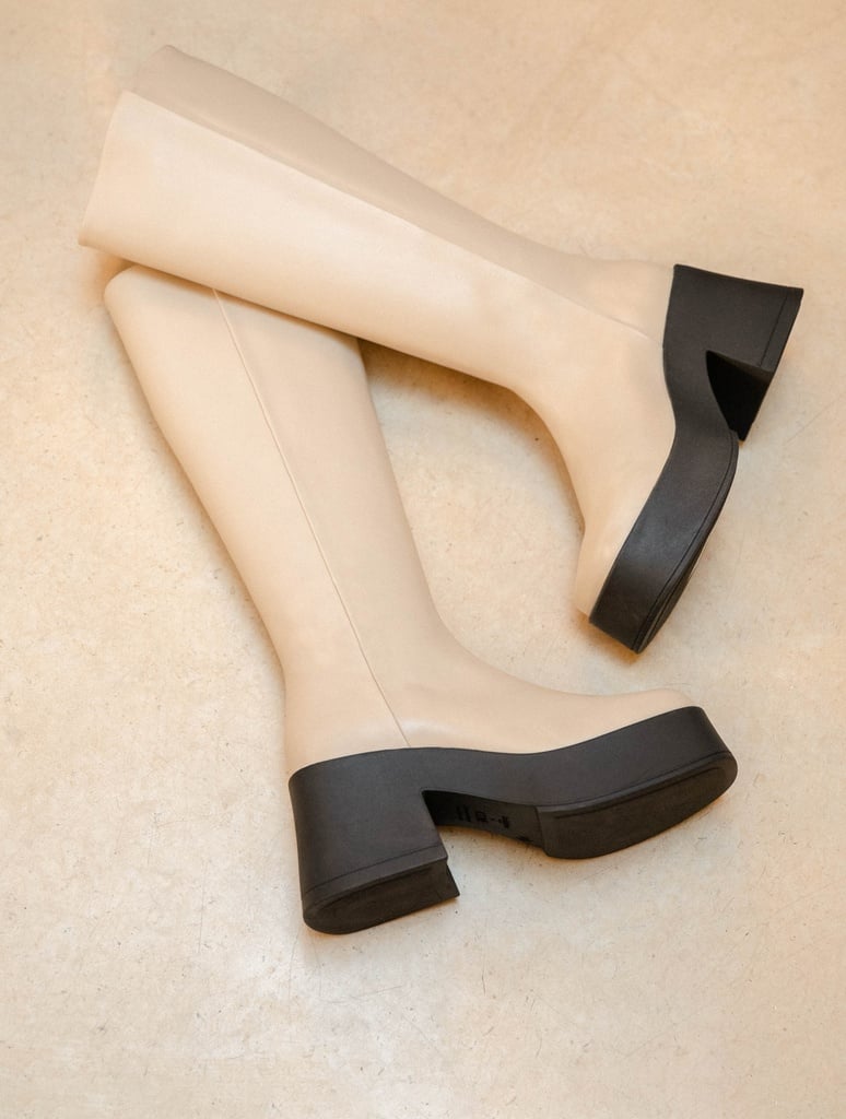 Knee High Boots : Meera - Beige