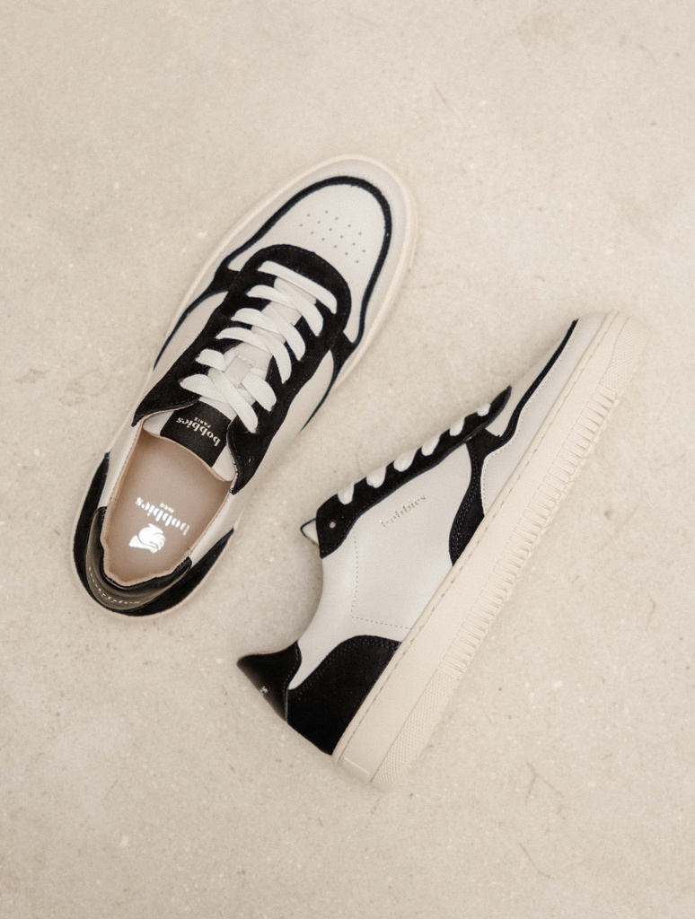 Baskets : Scott - Off White & Black