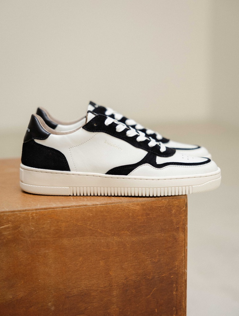 Baskets : Scott - Off White & Black