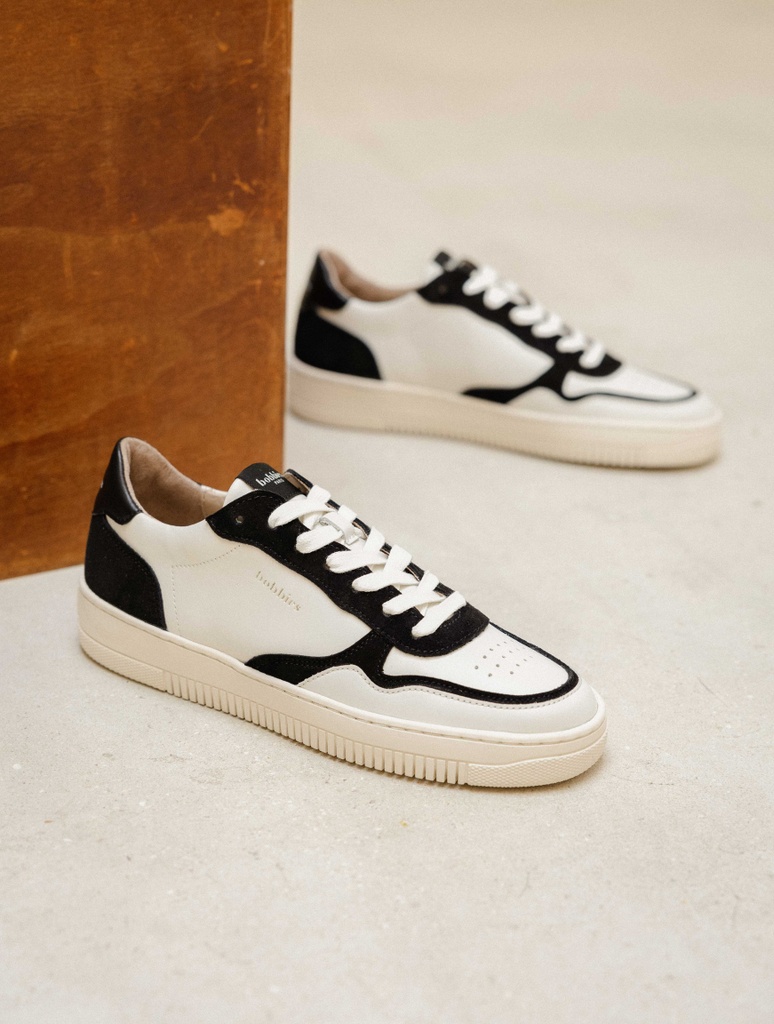 Baskets : Scott - Off White & Black