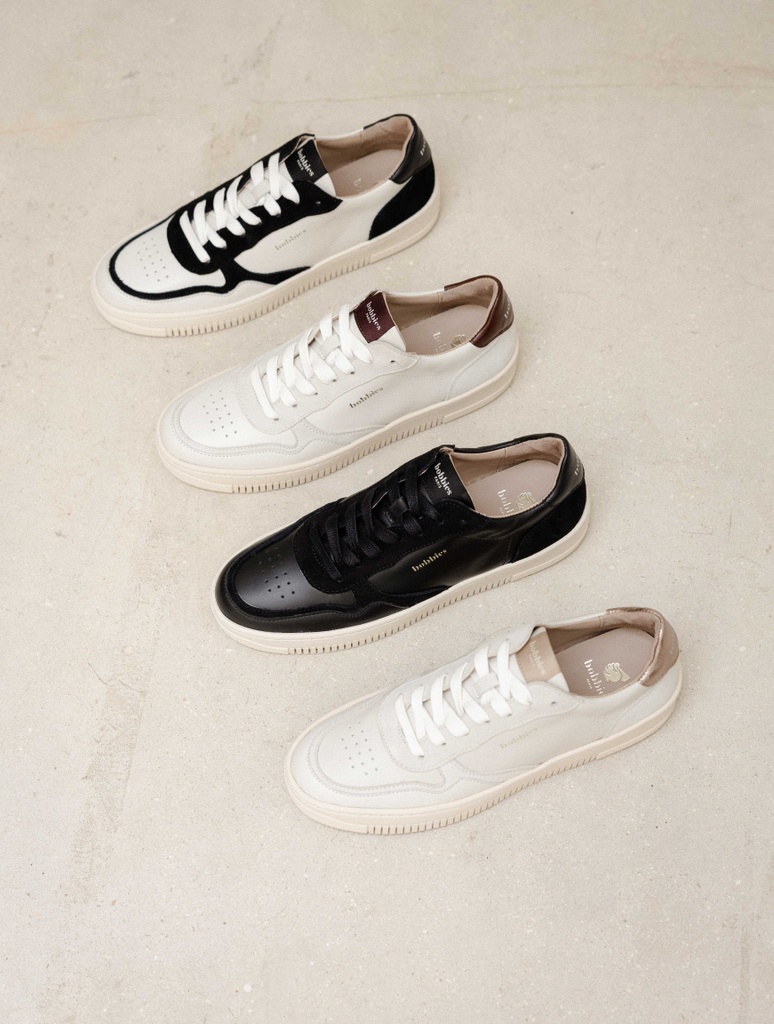 Baskets : Scott - Off White & Black