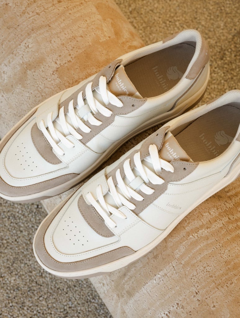 Baskets : Cyrus - Off-White & Ash Beige