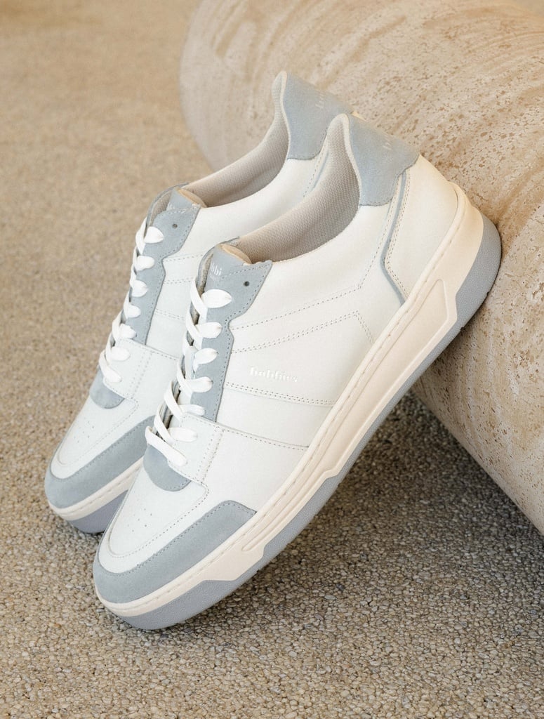 Baskets : Cyrus - Off-White & Frosted Blue