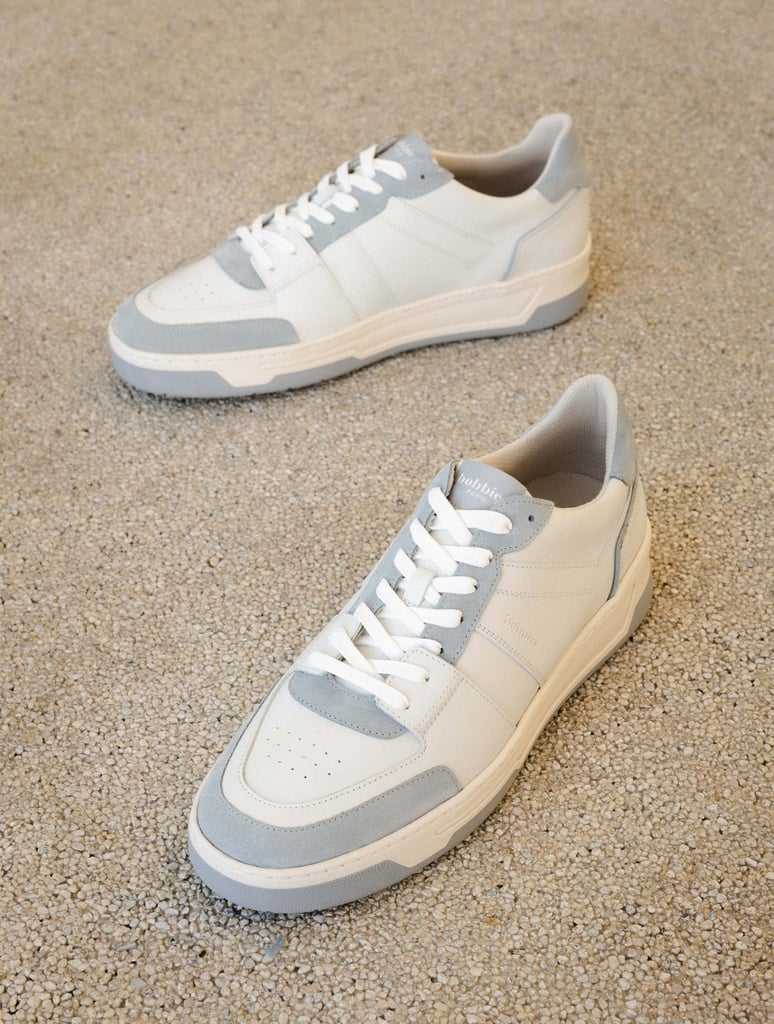 Baskets : Cyrus - Off-White & Frosted Blue