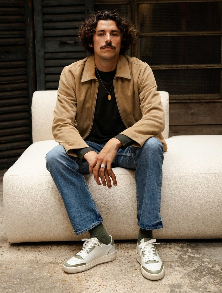 Sneakers : Cyrus - Off White & Rosemary