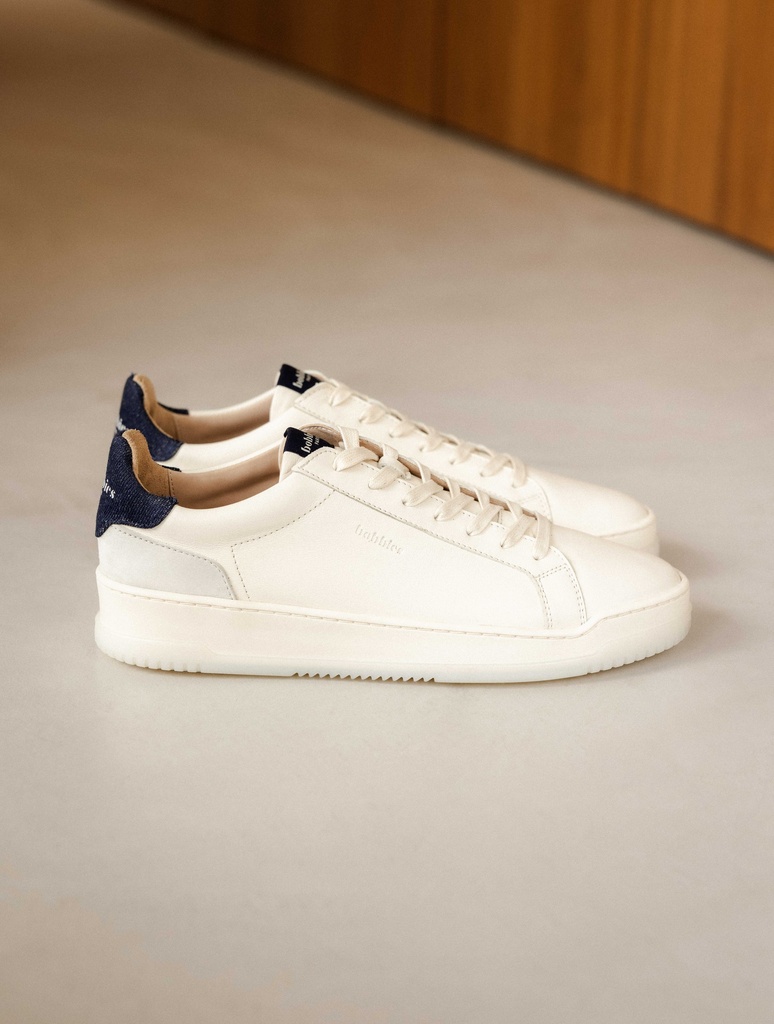 Sneakers : Daniil - Cream & Denim Brut