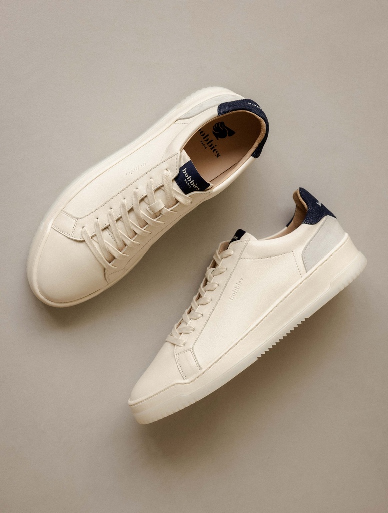 Sneakers : Daniil - Cream & Denim Brut