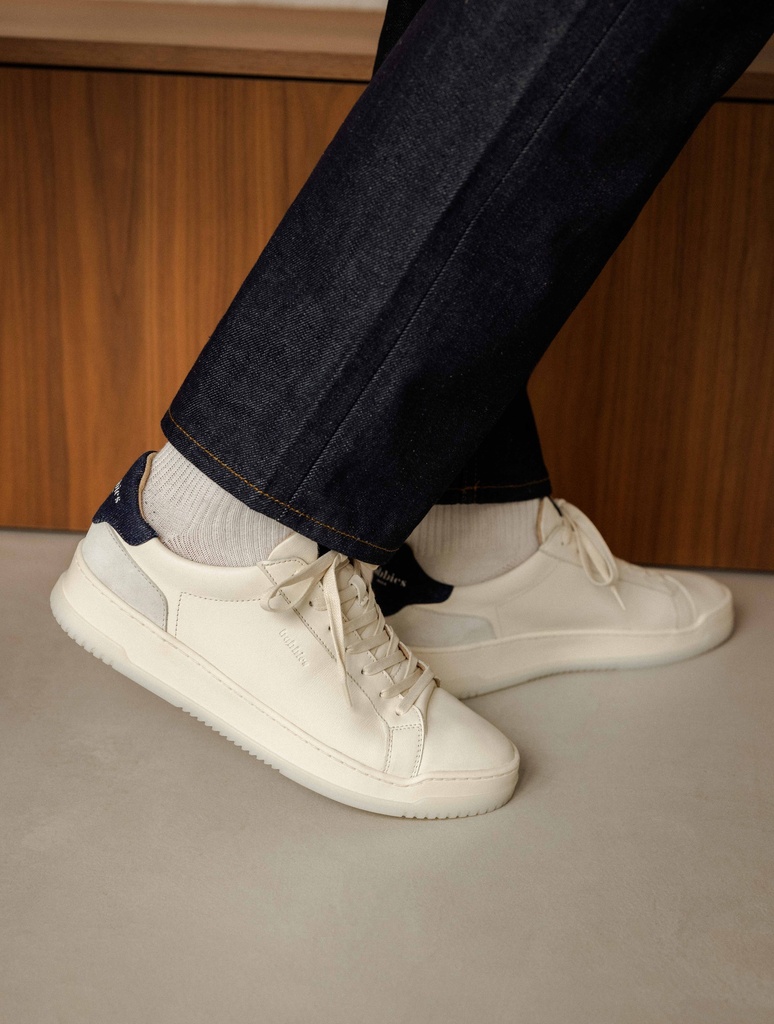 Sneakers : Daniil - Cream & Denim Brut