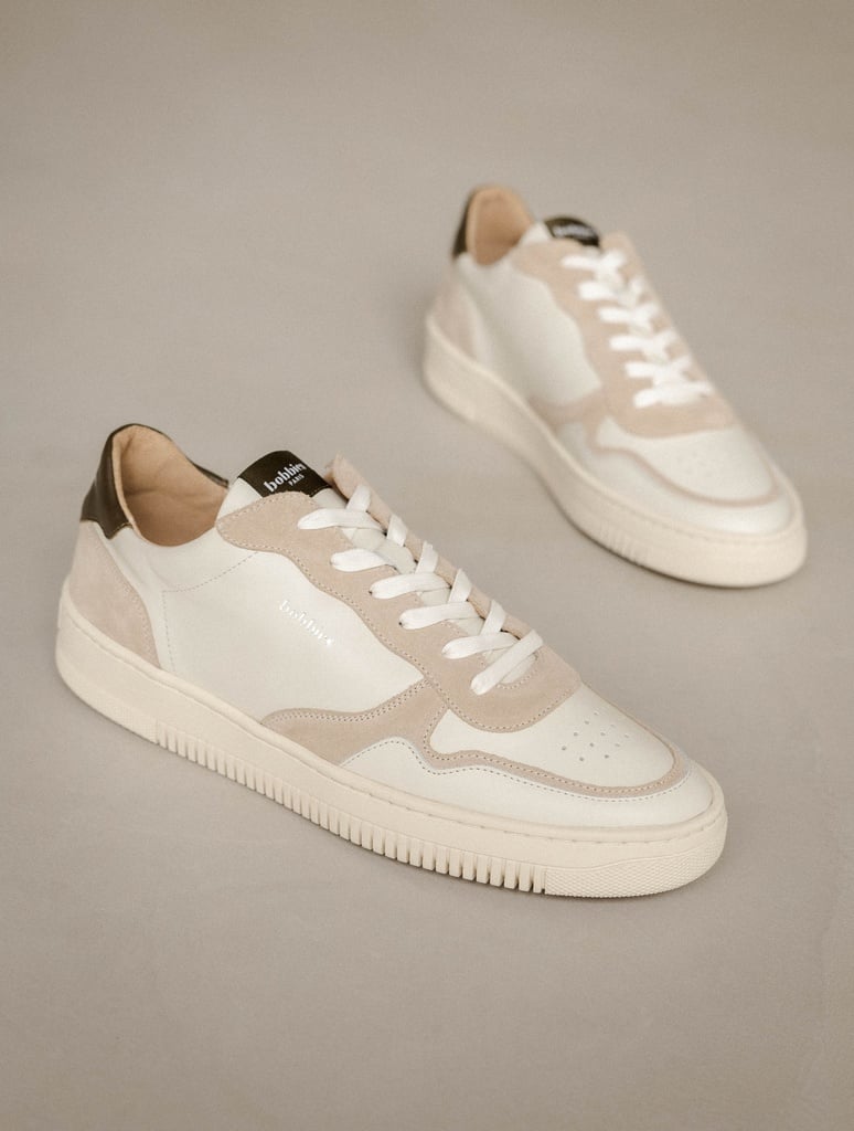 Baskets : Travis - Off White & Khaki Tartufo