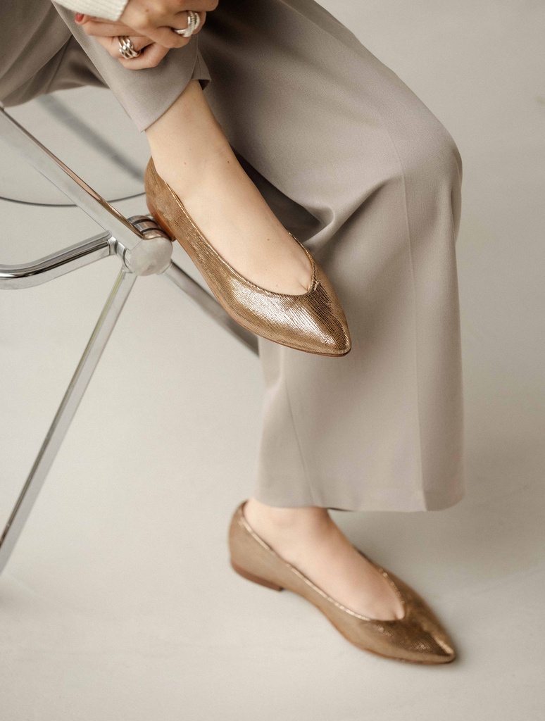 Ballet Flats : Alyssa - Golden