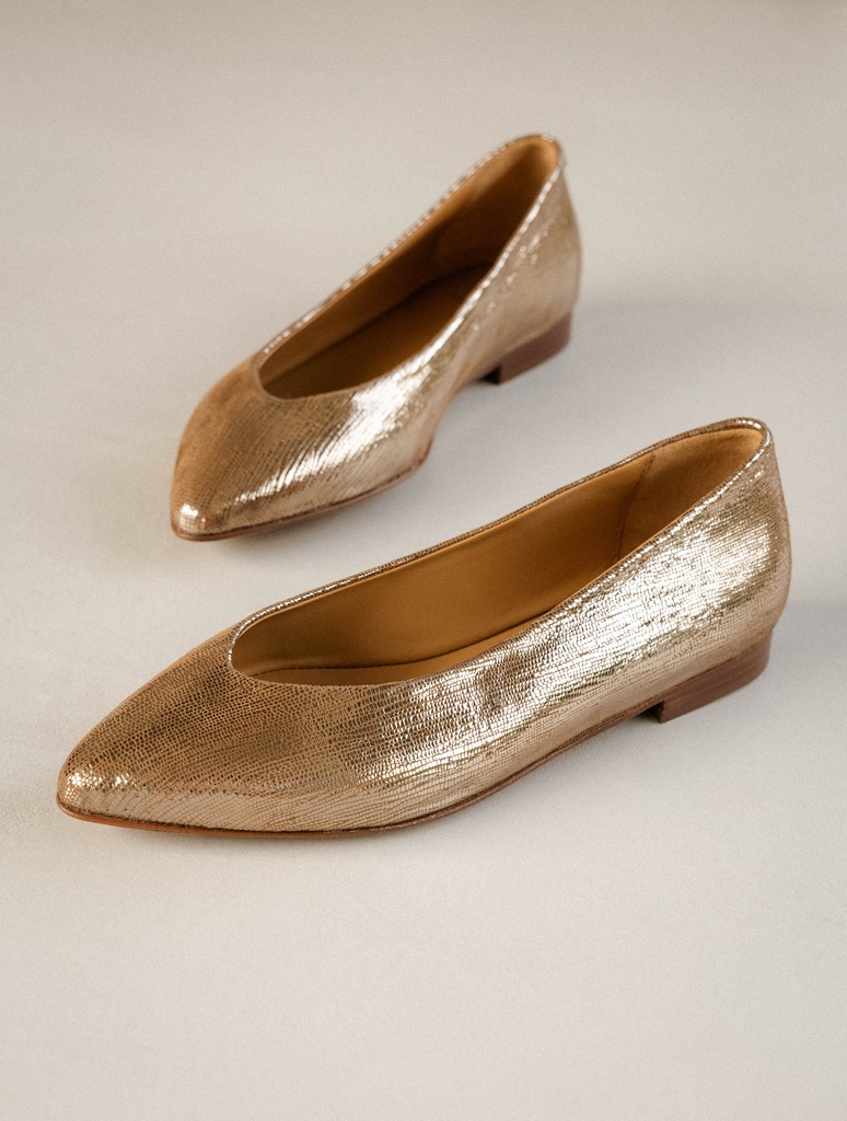 Ballet Flats : Alyssa - Golden