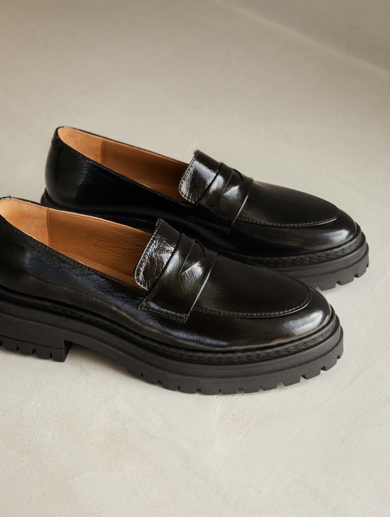 Mokassins & Derbys : Amalia - Black Vinyl