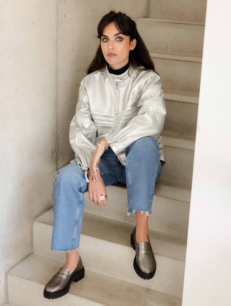 Loafers & Derbies : Amalia - Cosmic Silver