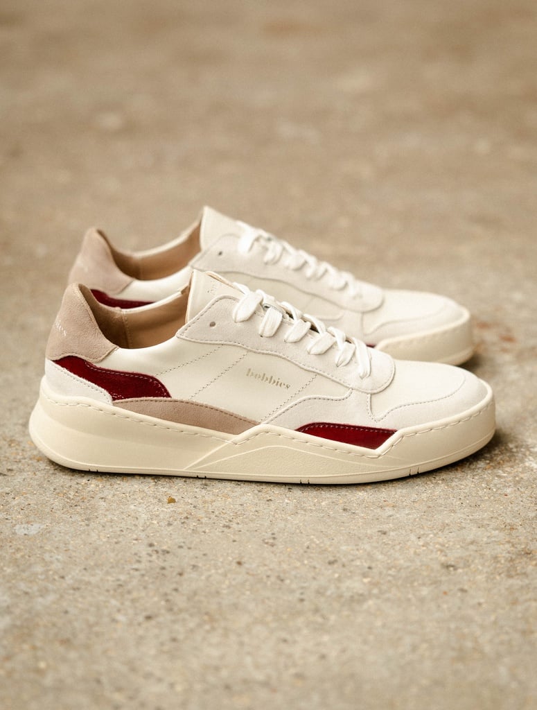 Sneakers : Beverly - Off White - Taupe - Nebbiolo